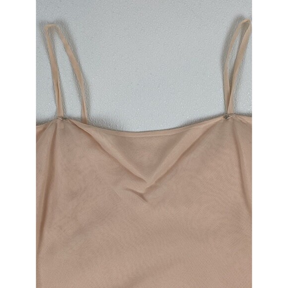 Dana Buchman Womens' Silk Sleeveless Layered Drapey Feminine Flowy Peach Top 10 - Picture 7 of 11
